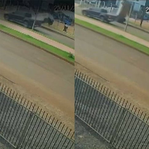 O vídeo mostra um carro estacionado que, aparentemente, capota "sozinho". Muita gente ficou intrigada nas redes sociais.