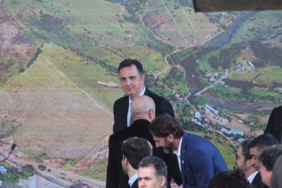 Senador Rodrigo Pacheco esteve no evento com Lula -  (crédito: Edésio Ferreira/EM/D.A Press)
