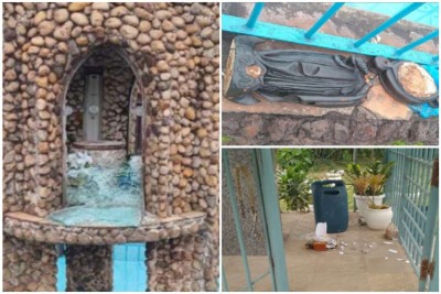 Maior depredação ocorreu na Gruta de Nossa Senhora Aparecida -  (crédito: PCMG)