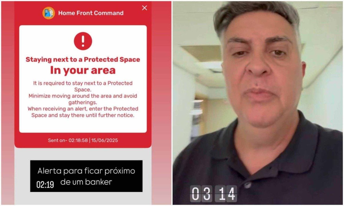 Prefeito de BH est&aacute; em Israel a convite da embaixada israelense e vive momentos de tens&atilde;o desde o in&iacute;cio de bombardeios
 -  (crédito: Redes Sociais / Reprodu&ccedil;&atilde;o)