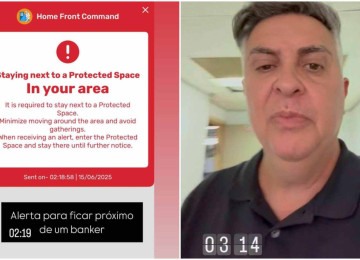 Prefeito de BH está em Israel a convite da embaixada israelense e vive momentos de tensão desde o início de bombardeios
 -  (crédito: Redes Sociais / Reprodução)