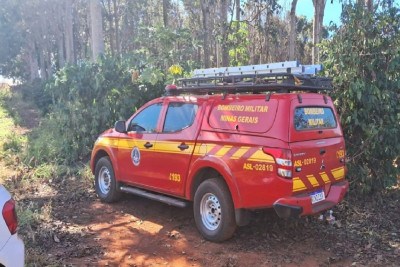Corpo do idoso estava dentro de mata, numa fazenda -  (crédito: CBMMG)