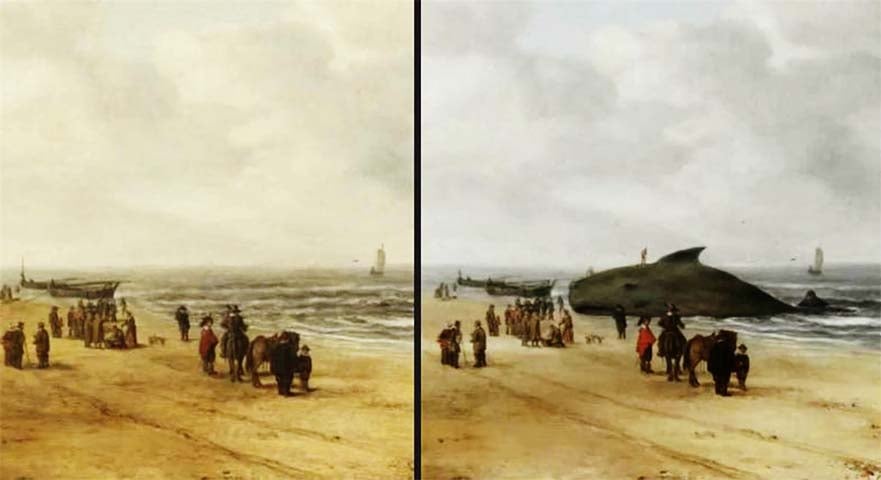 Nos últimos tempos, descobertas surpreendentes no mundo da arte têm revelado imagens ocultas escondidas em quadros famosos. 
- Reprodução do Museu Fitzwilliam