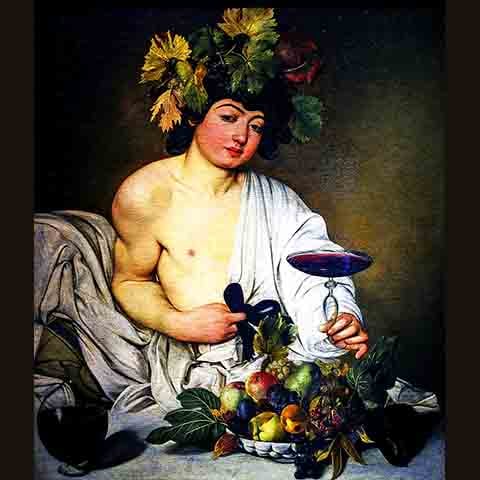 â??Bacoâ?, de Caravaggio (c. 1595): O Ãºnico quadro assinado por Caravaggio ao longo de toda sua vida foi â??A DecapitaÃ§Ã£o de SÃ£o JoÃ£o Batistaâ? (1608). No entanto, ele tambÃ©m escondeu seu semblante em outras obras.-  Caravaggio/wikimÃ©dia Commons