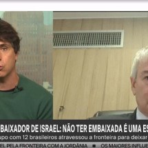 Guga Chacra viraliza por questionar embaixador: 'por que Israel tem bomba?' - Reprodução/GloboNews