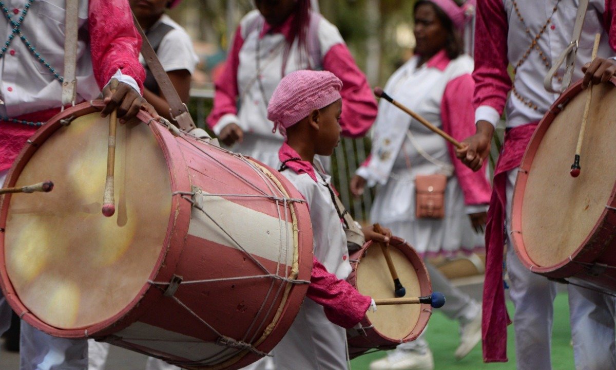 Congado dos Arturos, culto a Nossa Senhora do Ros&aacute;rio
       -  (crédito: Tulio Santos/EM/D.A.Press)