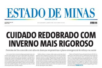 Confira a capa do Estado de Minas do dia 18/06/2025