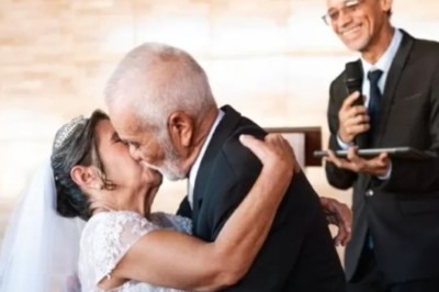 O Ceará voltou a chamar atenção quando o assunto é o amor verdadeiro. Repercutiu na Internet o casamento de Maria do Socorro, de 78 anos, e Antônio Pereira, de 77.  -  (crédito: Reprodução Arquivo Pessoal )