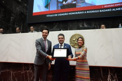 A homenagem é uma iniciativa da deputada estadual Carol Caram (Avante), em reconhecimento à contribuição de Rodrigo Badaró para o fortalecimento do Poder Judiciário ao longo de mais de duas décadas de atuação -  (crédito: Túlio Santos/EM/D.A Press)