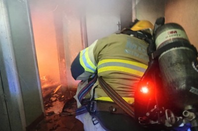As causas do incêndio ainda não foram definidas -  (crédito: Divulgação/Corpo de Bombeiros)