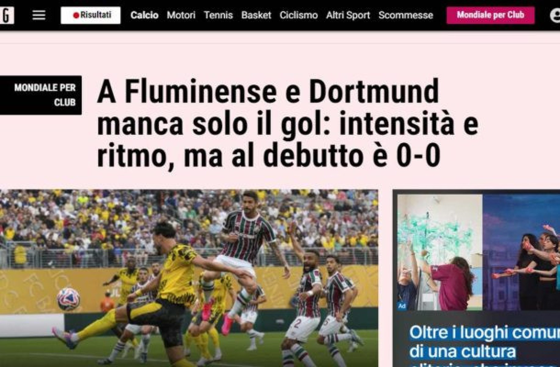 Confira a repercussão internacional do empate entre Fluminense e Dortmund