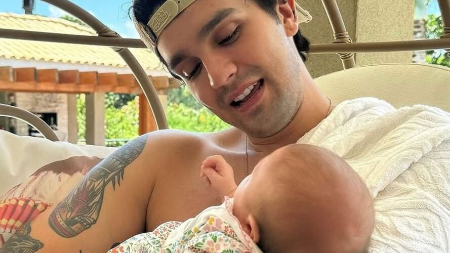 Luan Santana cogita revelar rosto da filha Serena