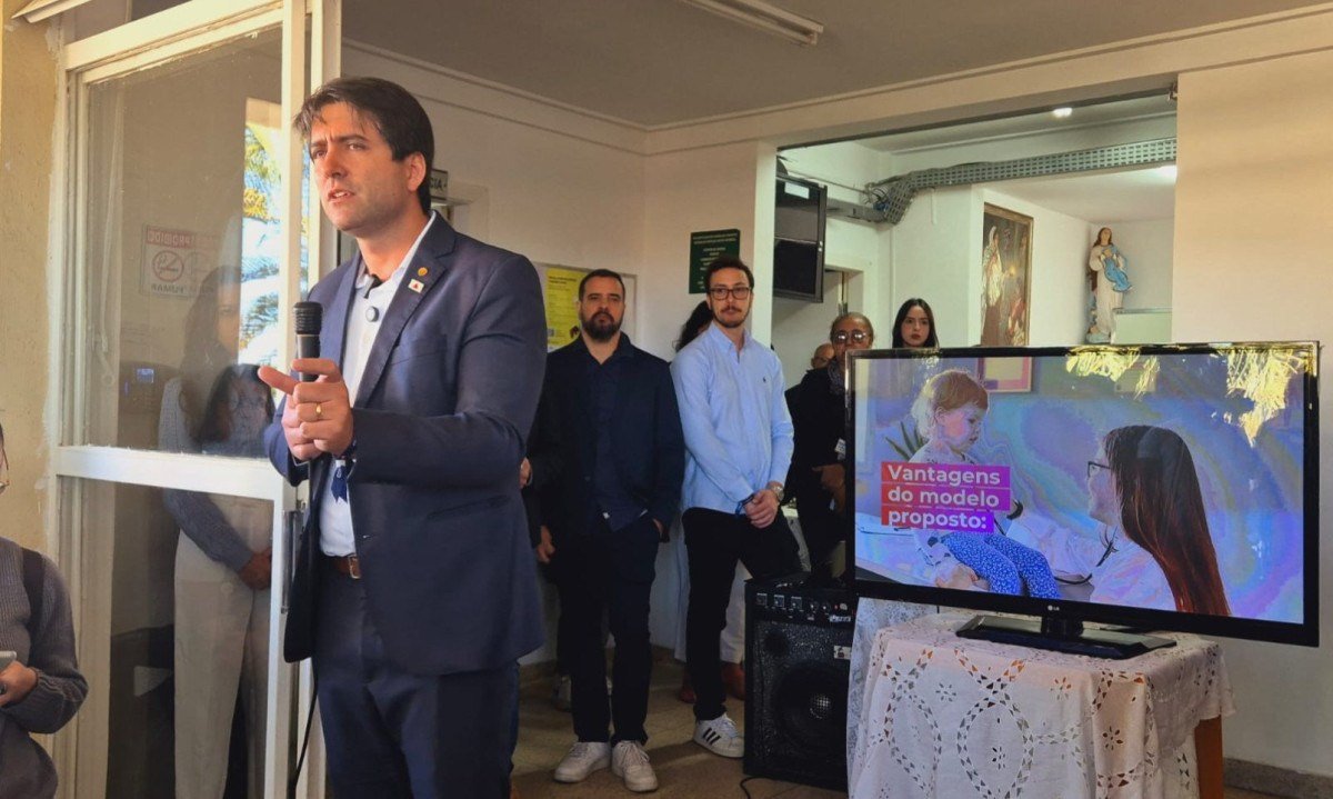 Fábio Baccheretti, secretário de Estado de Saúde de Minas Gerais, anuncia construção do Complexo de Saúde Hospitalar Padre Eustáquio (HoPE) -  (crédito: Jair Amaral/EM/D.A Press)