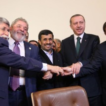 O presidente iraniano Mahmoud Ahmadinejad em visita ao Brasil, em 2009 -  (crédito: Getty Images)