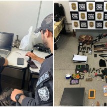 Buscas resultaram na apreensão de vasto material -  (crédito: PCMG)