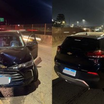 Perseguição com carro roubado provoca acidentes e leva dois à prisão - Divulgação/PMMG