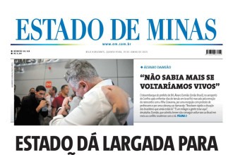 Confira a capa do Estado de Minas do dia 19/06/2025