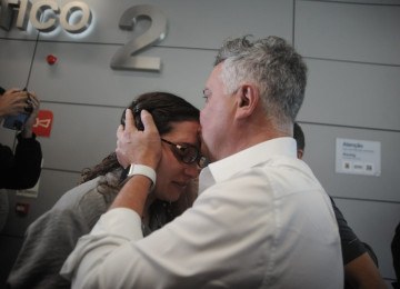 Alvaro Damião encontra a filha Giovanna Damião -  (crédito: Alexandre Guzanshe/EM/DAPRESS)