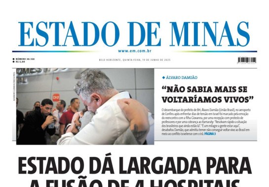 Confira a capa do Estado de Minas do dia 19/06/2025