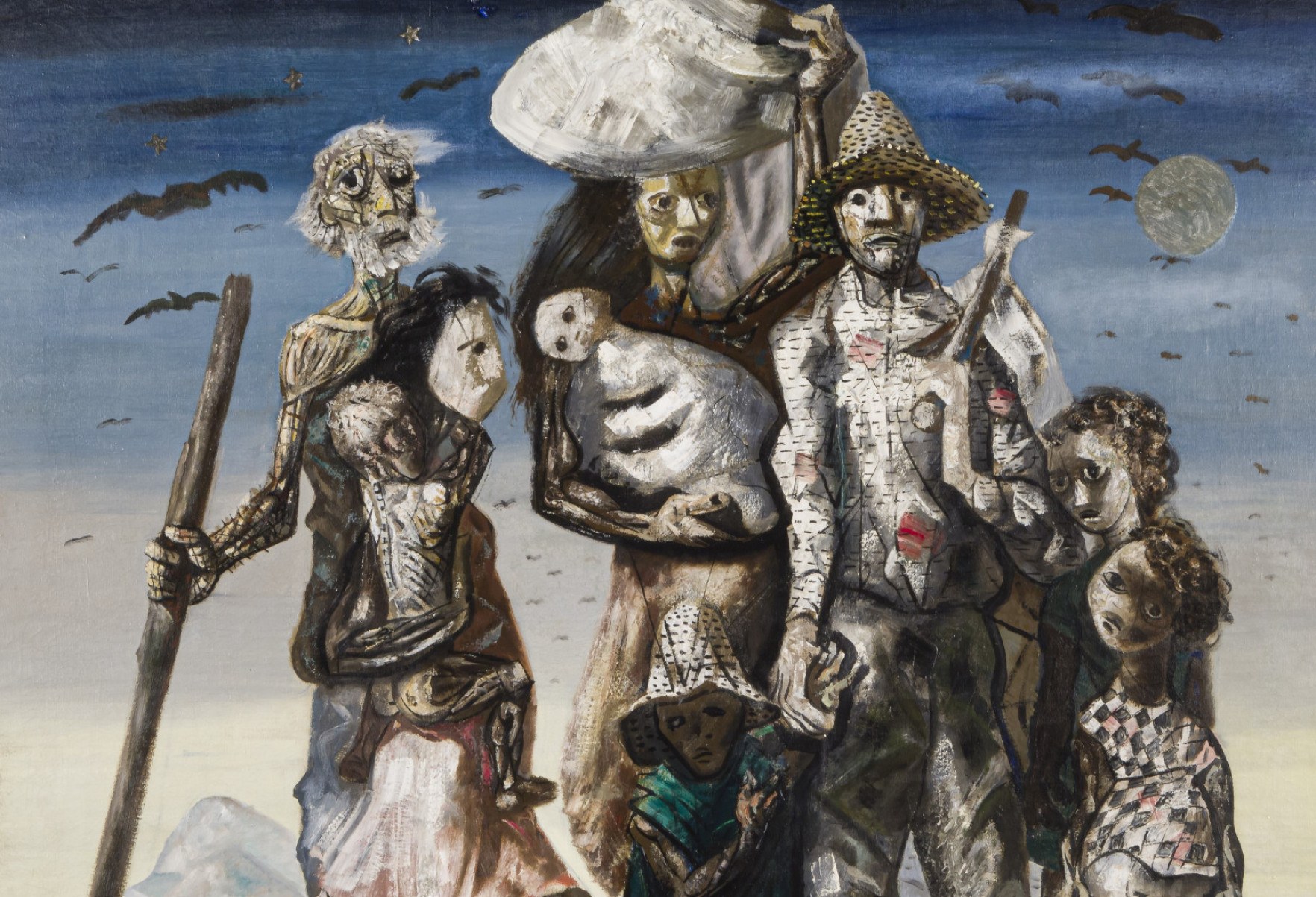 Detalhe do quadro 'Retirantes', de Portinari, mostra família de nordestinos esquálidos