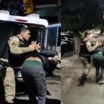 Vídeo: suspeito de tráfico e foragido da Justiça é preso em Valadares - Reprodução/ PMMG