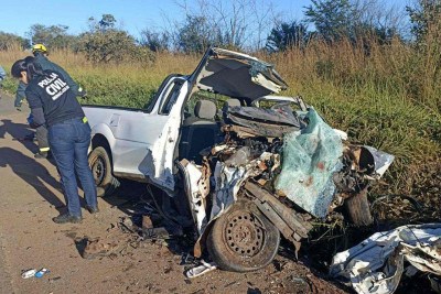Batida mata casal na BR-365 durante o feriado -  (crédito: DivulgaÃ§Ã£o/PRF)