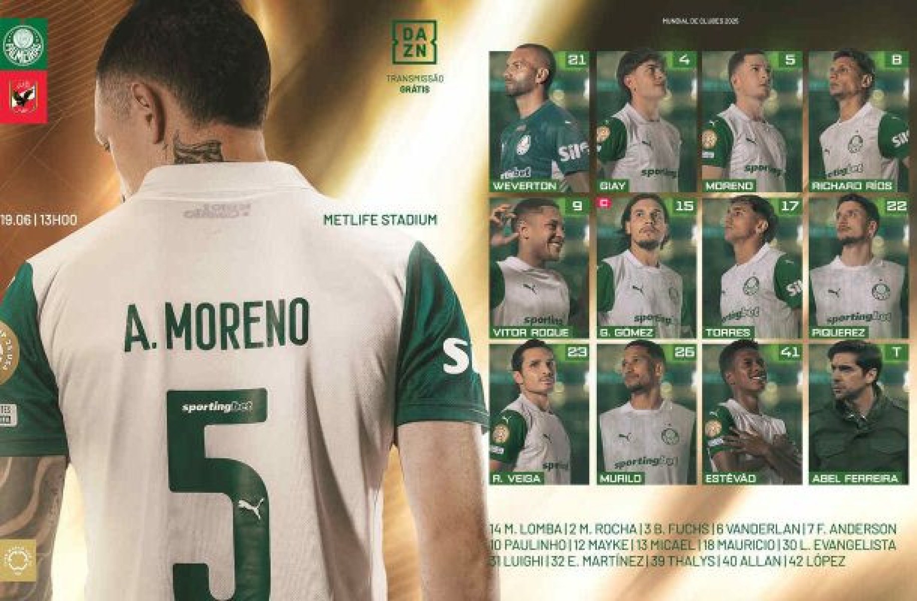 Palmeiras está escalado para enfrentar o Al-Ahly. Veja o time titular