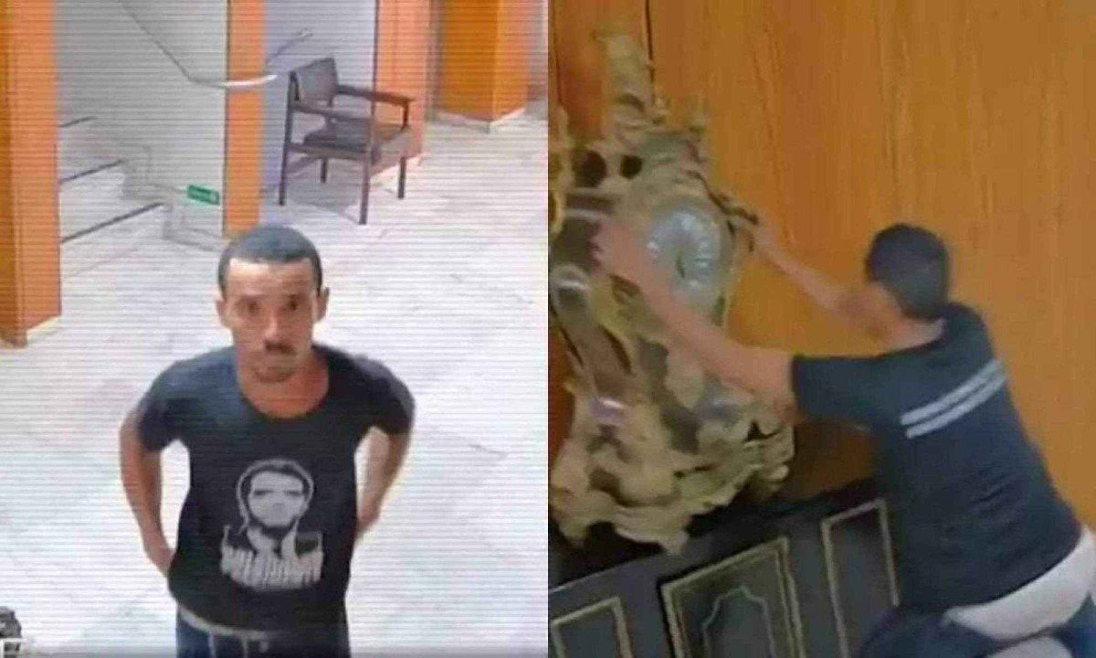 Ant&ocirc;nio Claudio Alves Ferreira, bolsonarista que destruiu o rel&oacute;gio do Pal&aacute;cio do Planalto
 -  (crédito: Reprodu&ccedil;&atilde;o/Pal&aacute;cio do Planalto)