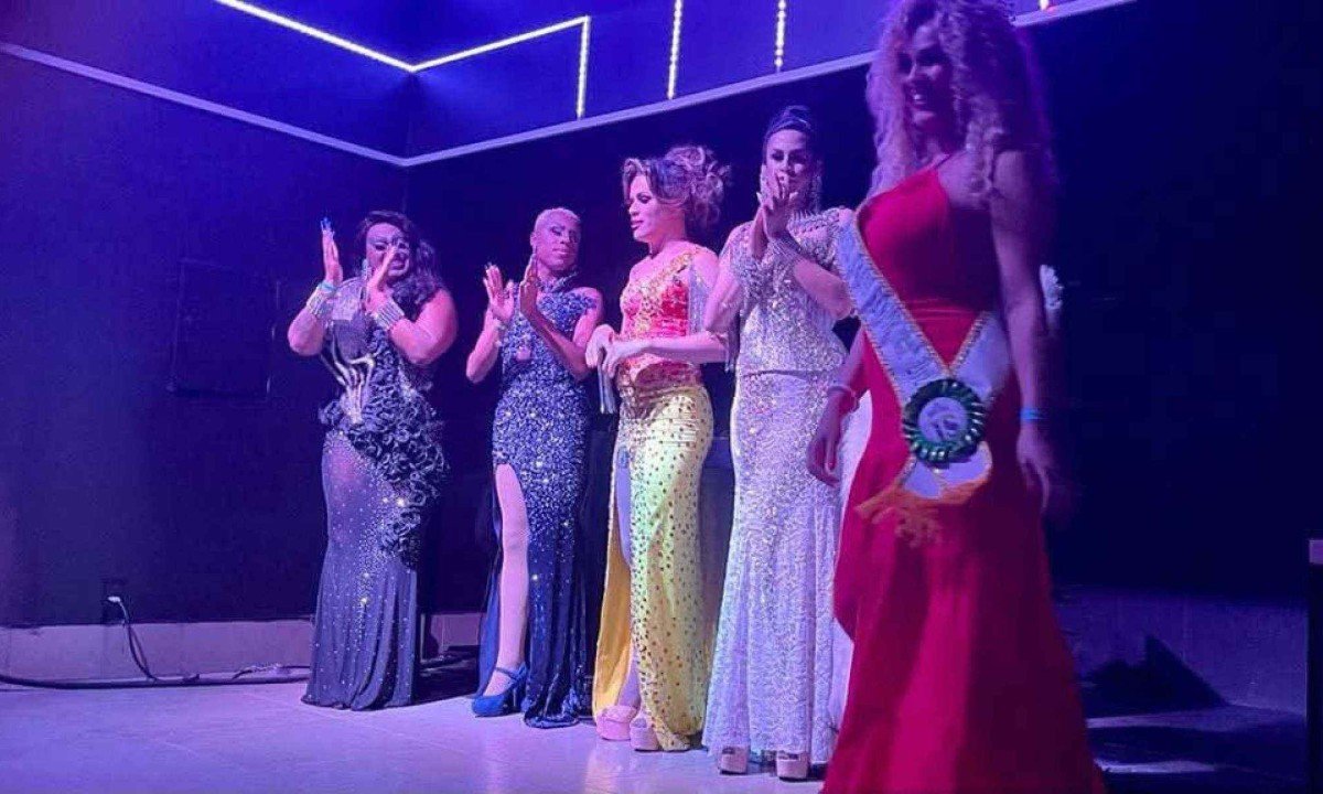 Concurso Drag Glamour na edi&ccedil;&atilde;o de 2021, na boate Gis+. Nesta edi&ccedil;&atilde;o, o evento ocorre pela primeira vez em um teatro na capital mineira  -  (crédito: Arquivo pessoal)