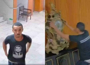 Antônio Claudio Alves Ferreira, bolsonarista que destruiu o relógio do Palácio do Planalto
 -  (crédito: Reprodução/Palácio do Planalto)
