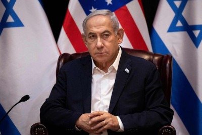  Benjamin Netanyahu chamou adiamento de casamento do filho de sacrifício pessoal em meio à guerra -  (crédito: Brendan Smialowski/AFP via Getty Images)