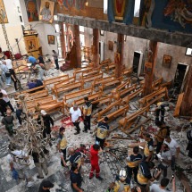 Ataque de homem-bomba mata 22 e deixa dezenas de feridos na Síria - Photo by LOUAI BESHARA / AFP