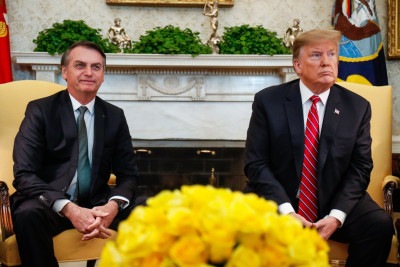 Ex-presidente Jair Bolsonaro é um entusiasta das atividades dos presidentes Donald Trump e Benjamin Netanyahu -  (crédito: Alan Santos/PR)