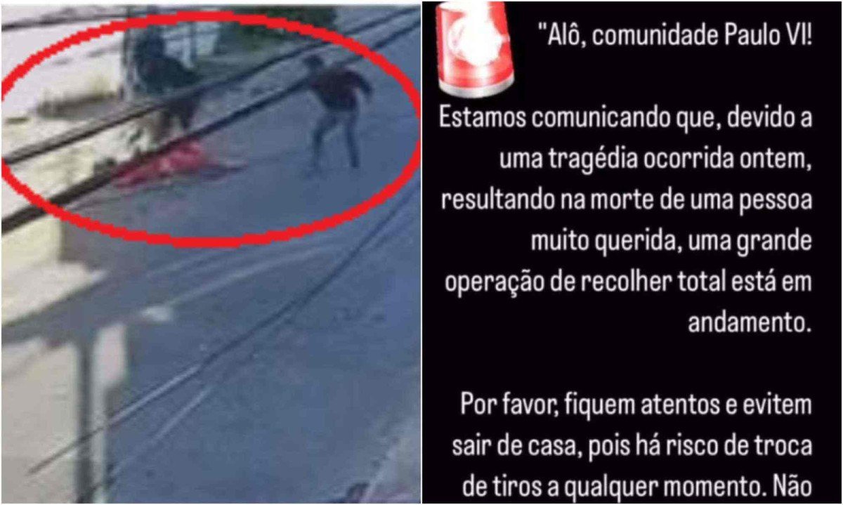 Suposto chefe do tr&aacute;fico do Bairro Conjunto Paulo VI foi executado na tarde desse domingo (23/6) -  (crédito: Redes Sociais / Reprodu&ccedil;&atilde;o)