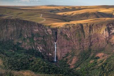 Casca D'Anta a primeira cachoeira do Rio São Francisco próximo a sua nascente na Serra da Canastra (MG) -  (crédito:  Andre Dib)