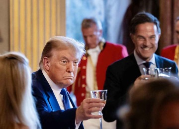 Trump comemorou o cessar-fogo entre Israel e Irã -  (crédito: Remko de Waal/AFP)