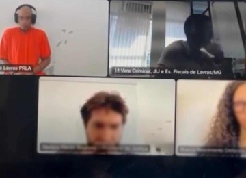 Detento fez ameaças durante audiência de custódia remota -  (crédito: Reprodução)