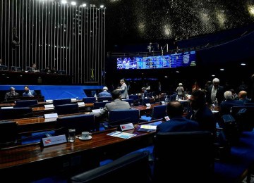 Senado confirmou derrota do governo na Câmara na votação da derrubada do aumento do IOF -  (crédito: Marcos Oliveira/Agência Senado – 17/12/24)