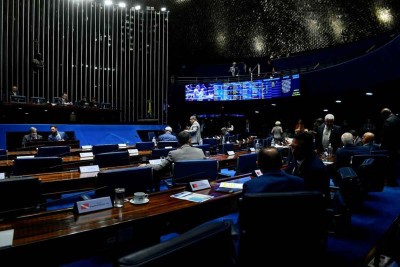 Senado confirmou derrota do governo na Câmara na votação da derrubada do aumento do IOF -  (crédito: Marcos Oliveira/Agência Senado – 17/12/24)