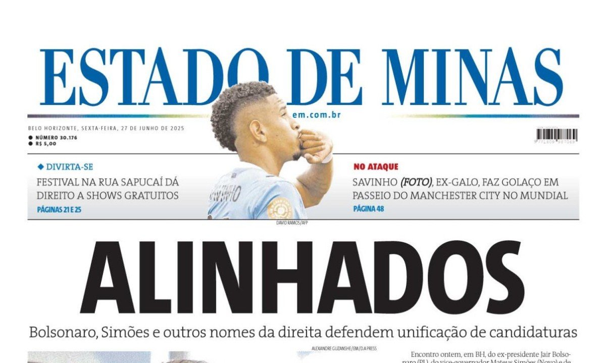 Estado de Minas -  (crédito: Capa do Estado de Minas)