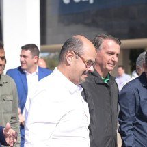 Bolsonaro desembarca em BH e é recebido por Simões na Cidade Administrativa - Leandro Couri/EM/D.A Press