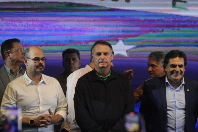 Mateus Simões acompanhou Bolsonaro durante sua passagem por Belo Horizonte nesta quinta-feira (26/6) -  (crédito: Alexandre Guzanshe/EM/DAPress)