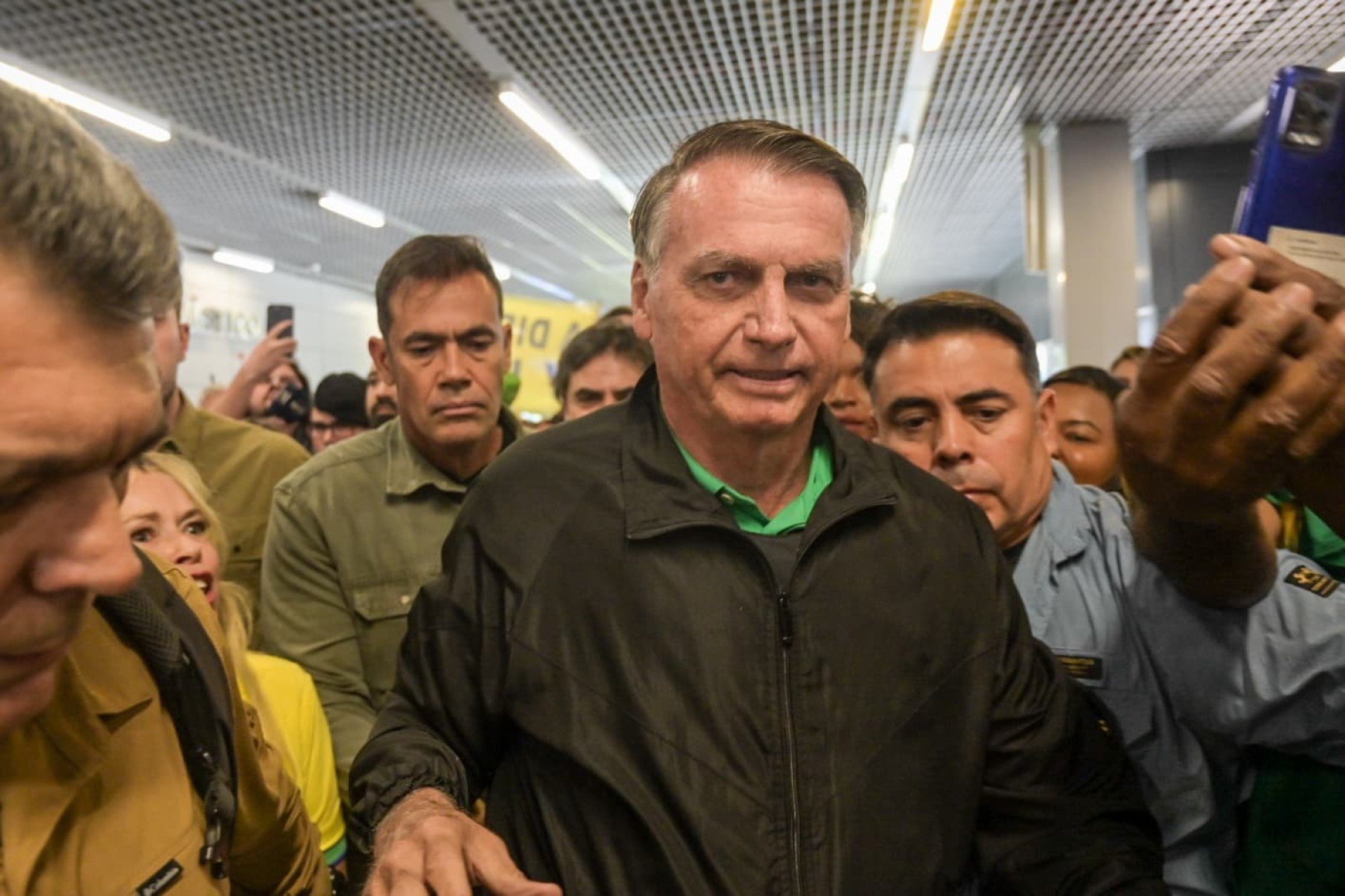 Jair Bolsonaro (PL) desembarcou em Belo Horizonte na manhã desta quinta-feira (26/6)-Leandro Couri/EM/D.A Press