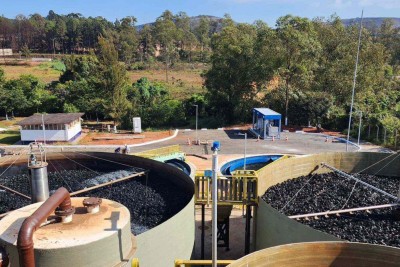 Com um investimento de R$ 11 milhões, a ampliação da ETE substitui antigas unidades. Segundo a companhia, a capacidade de tratamento passa de 18,5 litros por segundo (L/s) para 50 L/s -  (crédito: Divulgação/Copasa)