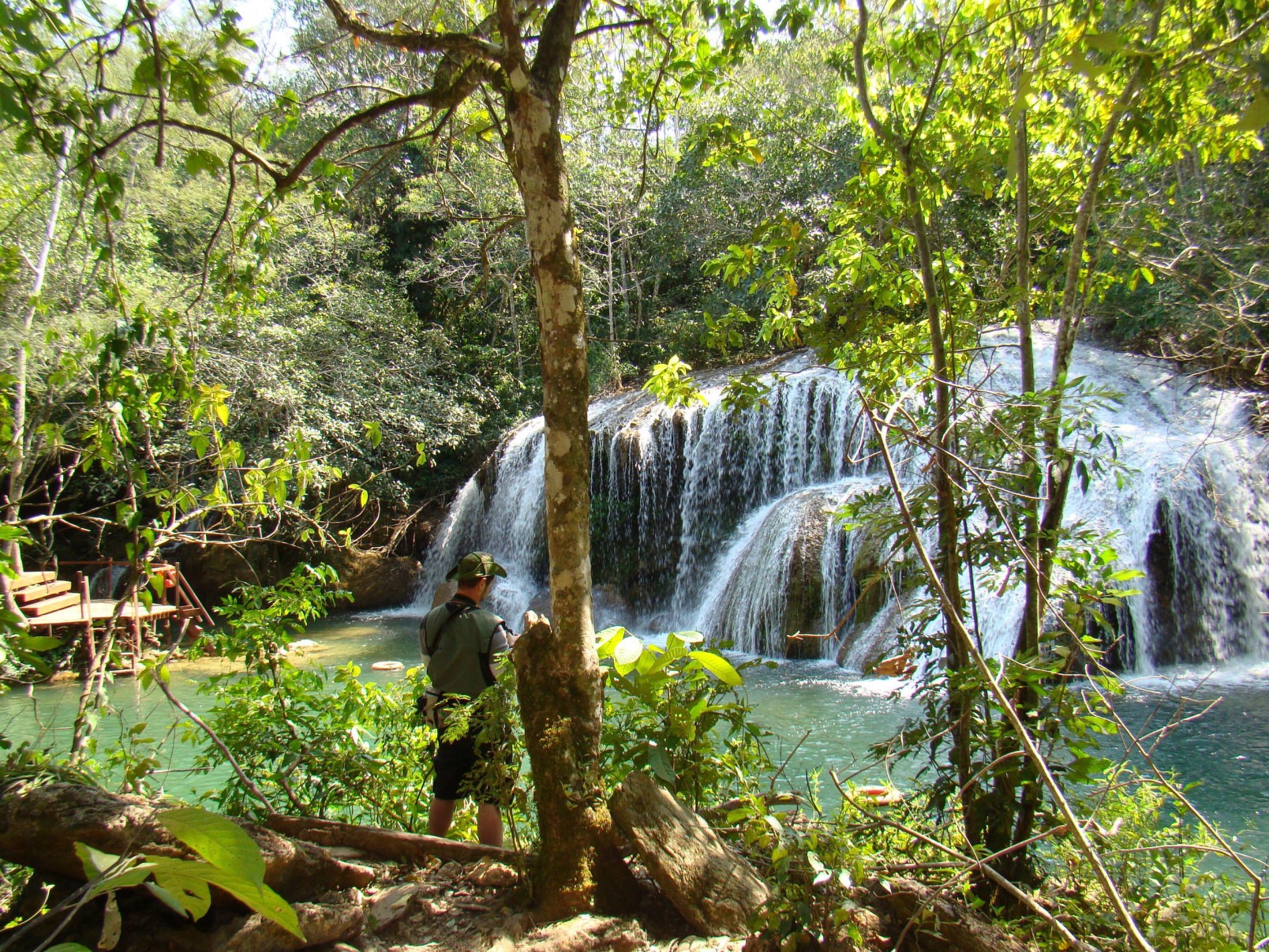 Bonito (MS)-Alfredo Duraes/EM/D.A Press. Brasil. Bonito - Mato Grosso do Sul.  Cachoeira Sinhozinho na Fazenda Mimosa, em Bonito