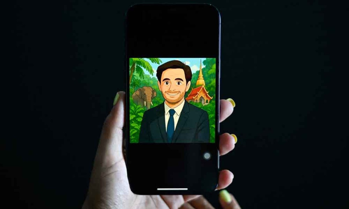 Ilustração criada por IA na tela de telefone celular - (crédito: Manan Vatsyayana/AFP) Ilustração criada por IA na tela de telefone celular - (crédito: Manan Vatsyayana/AFP)