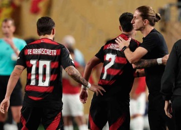 Técnico do Flamengo, Filipe Luis, jogou muitos anos na Europa e conhece bem o futebol praticado no Velho Mundo -  (crédito: FRANCK FIFE / AFP)