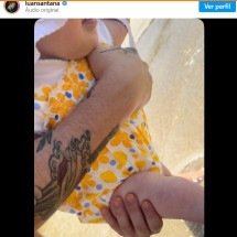 Fazendo mistério: Luan Santana volta a mostrar filha, mas escondendo o rosto - Reprodução de redes sociais 