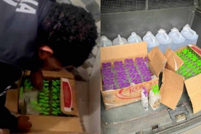 A substância foi apreendida e passará por perícia -  (crédito: Divulgação/Polícia Civil)