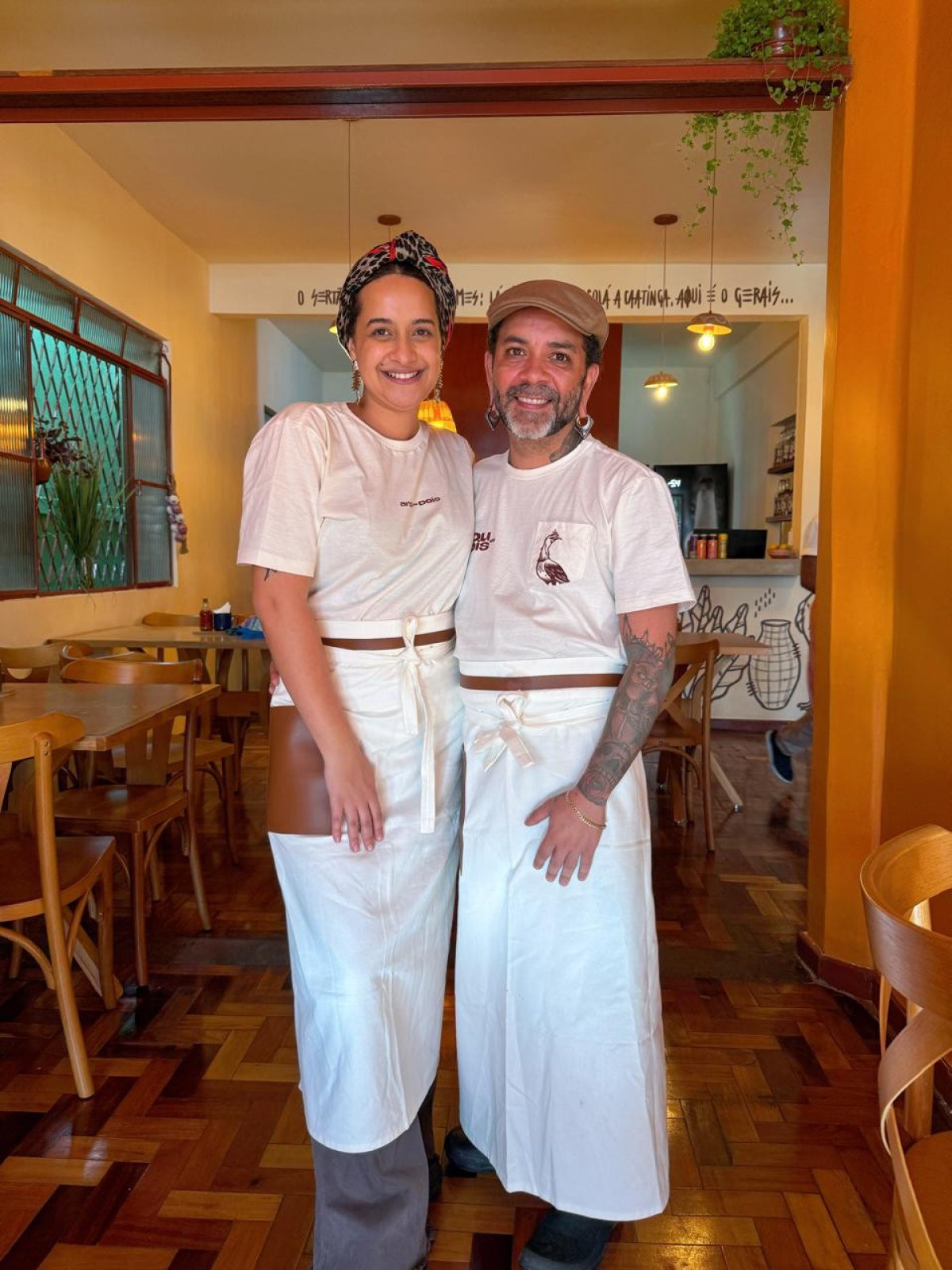 Maria Clara Alves e Hernane Souto, proprietários do restaurante